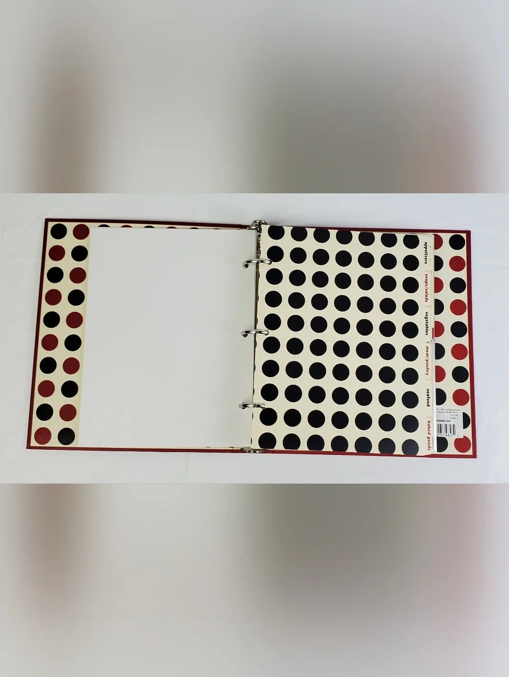Hallmark Recipe Book Organizer Refillable Tabbed Dividers w/ Recipe Cards - EUC